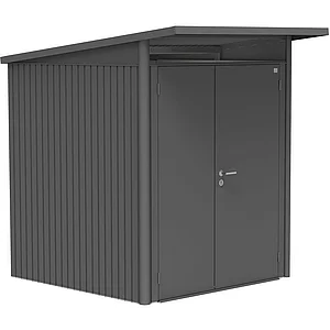 BIOHORT Gerätehaus AvantGarde A1 dunkelgrau-metallic Doppeltür