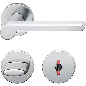 FSB Drückergarnitur 12 1021 ASL auf Rosette WC, Edelstahl matt