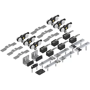 SOLIDO 100 Teleskopbeschlagset 3-flügelig Holz ohne Laufschiene