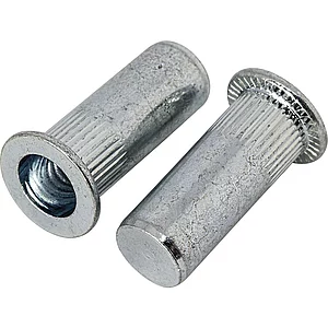 Blindnietmutter Flachrundkopf rändl. Rundsch. geschl. M 8x26.5 Stahl verzinkt