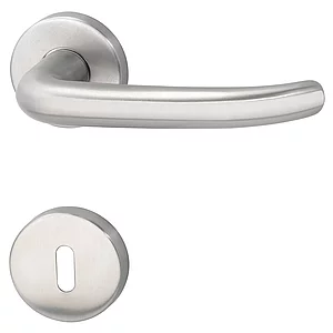 Drückergarnitur BRÜNN - auf Rosette BB, 38 - 45, Edelstahl matt