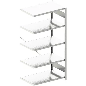 META Steck-Anbauregal 2000 x 1000 x 600 mm 5 Fachböden 150 kg