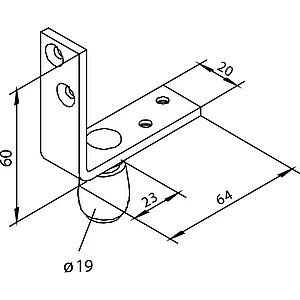 SOLIDO 100 Führungsrolle für Falttürbeschlag Kunststoff/Stahl verzinkt
