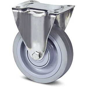 TENTE Bockrolle Elastik grau Platte 200 mm 400 kg