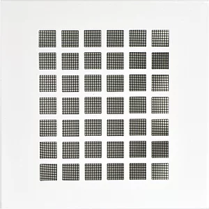 UPMANN Lüftungsgitter eckig mit Klemmfeder 140x140 mm Stahl weiß