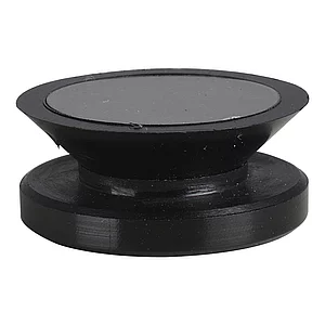 Glaspunkthalter Mini, 20 mm, 6 - 8 mm Glas,Kunststoff schwarz/Kappe Edelstahl