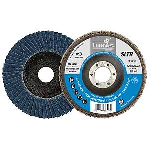 LUKAS Schleiflamellenteller SLTR Zirkonkorund ø 125 mm Korn 40