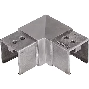 IAM DESIGN Eckbogen für Nutrohr eckig 40 x 40 x 1,5 mm,Edelstahl geschliffen V4A