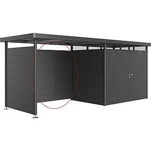 BIOHORT Seitendach-Rückwand HighLine H2, H3, H4, H5 dunkelgrau-metallic