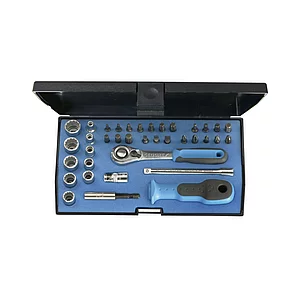 GEDORE Steckschlüssel-Satz D20KMU 1/4"vierkant mit Umschaltknarre 37-teilig
