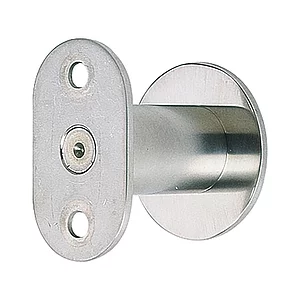 Handlaufträger flach, Wandabstand 50 - 65 mm, silber eloxiert