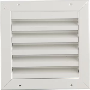 UPMANN Wetterschutzgitter eckig zum Einbauen 195 x 195 mm Alu weiß RAL 9010