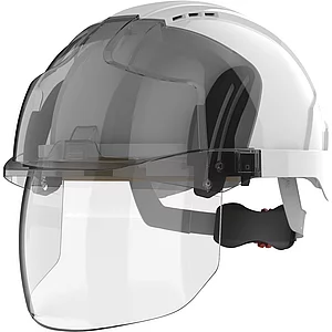 JSP Industrieschutzhelm EVO®VISTAshield® EN 397 belüftet Farbe weiß/Rauchglas