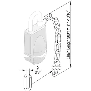 SALTO Kette für Neoxx G3 Vorhangschloss, 300 mm