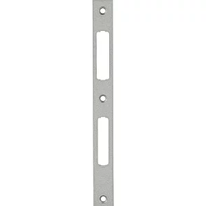 Schließblech S50 für Schiebetürschloss mit Hakenfalle und Riegel,silber lackiert