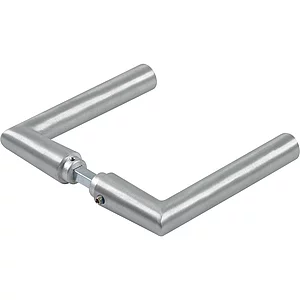 DORMA-Glas Drückerpaar 10.328, L-Form, 8 mm, silber eloxiert