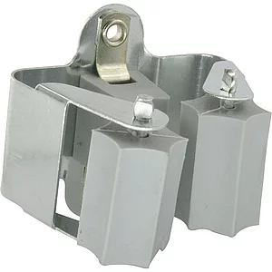 Gerätehalter verzinkt mit Gummirolle, lose PE grau