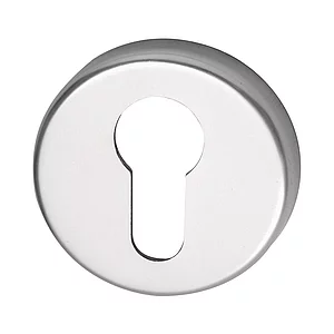 FH-Zylinderrosette PZ, GEOS m. Anschraubträger "T", ø 50, H:8, silber eloxiert