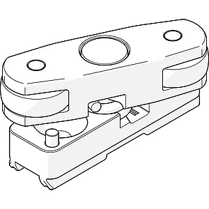 HAWA Junior 80/G Telescopic Bodenführung Glas spielfrei zum Anschrauben
