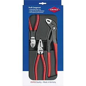 KNIPEX Zangenset Kraft Paket 3-tlg. Kombizange, Seitenschneider, Wapuzange