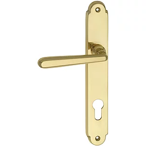 MARCHESI FH Drückerlochteil ALT WIEN - auf Schild PZ88, Messing pol, links