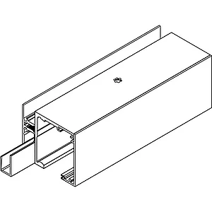 DORMA-Glas Muto 80/150 Füllprofil auf Maß Aluminium silber eloxiert