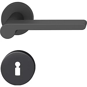 FSB Drückergarnitur 12 1021 ASL auf Rosette BB, schwarz matt