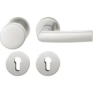 FSB Wechselgarnitur 12 1015 ASL auf Rosette PZ, Knopf drehbar, silber eloxiert
