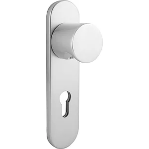 Knopfkurzschild 3054/5162DZAFH, PZ 88 mm, silber eloxiert