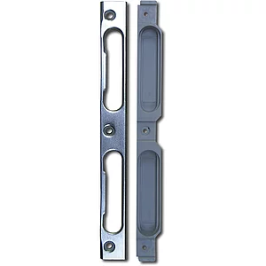 Schließblech U-Form m. PVC-Einlage 190 x 20 x 0,75 mm, rund, verzinkt silber