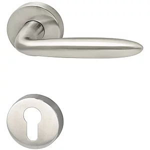 MARCHESI Drückergarnitur VERONESE - auf Rosette PZ, 38 - 45, Edelstahl matt