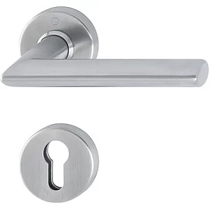 SH-Drückerhalbgt. STOCKHOLM-zu SH-Knopflangschild, PZ, Edelstahl matt