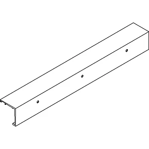DORMA-Glas Muto 150 Laufschiene auf Maß Wandmontage Edelstahl-Effekt