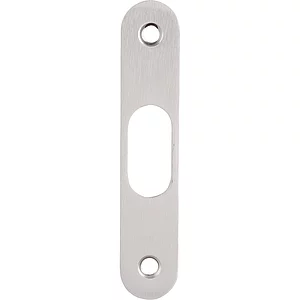 Schließblech Anschlagplatte für Schiebetürschlösser, 90x18x2 mm, verchromt sat.