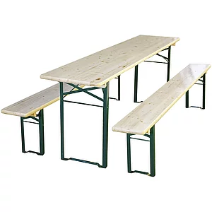 Biertischgarnitur 3-teilig ohne Rückenlehne Tischbreite 500 mm