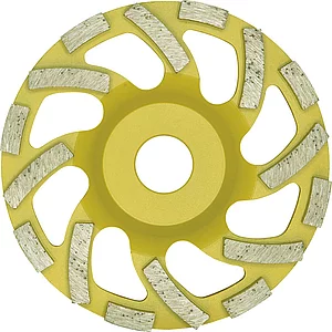 DIEWE Diamant Trockenschleifteller New Fan Cup Gelb 125 x 22 x 22.23 mm