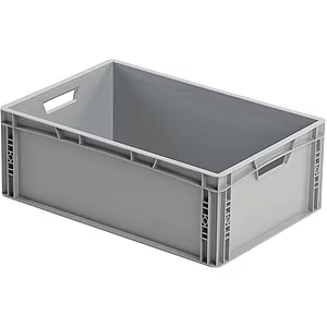 Eurokasten in grau geschlossen 600 x 400 x 220 mm