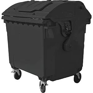 Großraum-Müllbehälter 1100 Liter Kunststoff grau