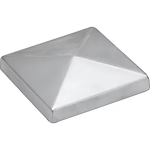 Pfosten-Abdeckkappen für Holzpfosten 60 x 60, Edelstahl geschliffen V2A