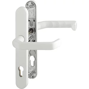 Drückergarnitur LIVERPOOL - Schmalschild PZ, wahlweise, Alu weiß RAL 9016