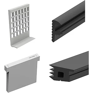 ECONOMY Dichtungsset für Bodenprofile 5000, Glasstärke 17,52 mm,Kunststoff/Gummi