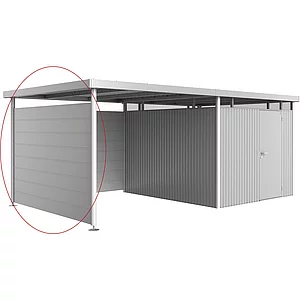 BIOHORT Seitendach-Seitenwand HighLine H5 silber-metallic