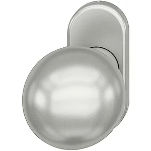 FSB Türknopf 07 0802 - auf Rosette, ø 50 mm gerade, drehbar, silber eloxiert