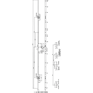 KFV MFV-Schloss BS 2600 ÖNORM, DM 65, Stulp 20 mm eckig, silber verzinkt
