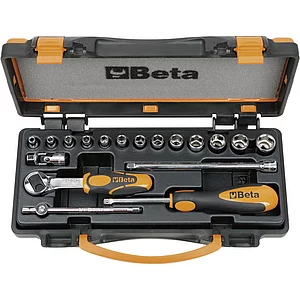 BETA Steckschlüssel-Satz 900/C13-5 1/4"vierkant mit Umschaltknarre 18-teilig
