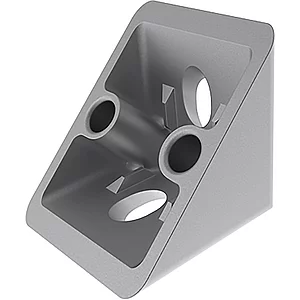 FATH Zinkwinkel I 40 x 40 mm pulverbeschichtet alufarbig Nut 8