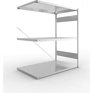 META Steck-Anbauregal 1500 x 1300 x 800 mm 3 Fachböden 230 kg