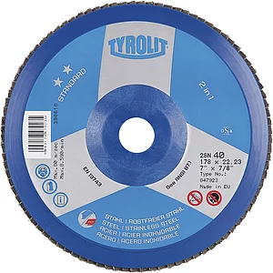 TYROLIT Schleiflamellenteller Standard** gerade Ø 125 mm Korn 40 Form 28N