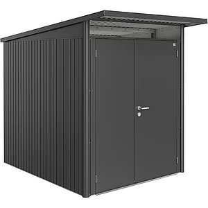 BIOHORT Gerätehaus AvantGarde A2 dunkelgrau-metallic Doppeltür