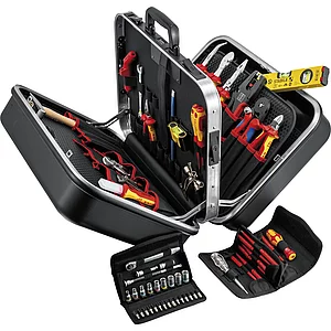 KNIPEX Elektro-Werkzeugkoffer BIG Twin 002142, 63-teilig, ABS-Kunststoff schwarz